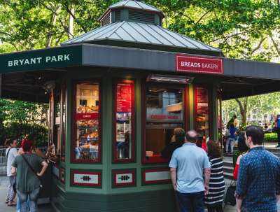 Kiosk for Breads Bakery in Bryant Park