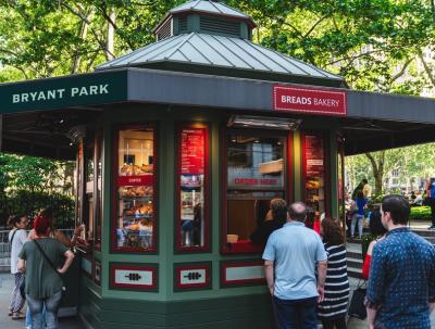 Kiosk for Breads Bakery in Bryant Park