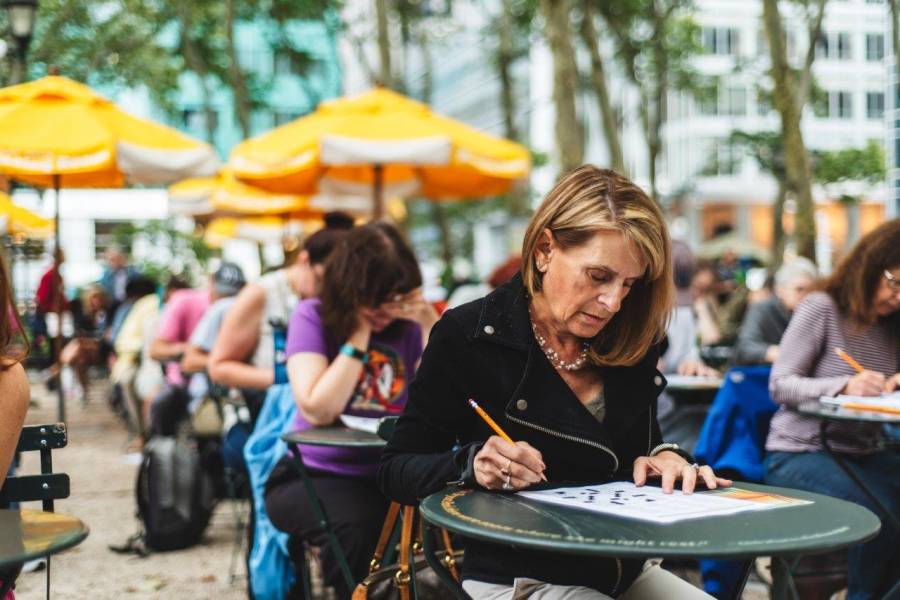 Outdoor Reading Room in Bryant Park